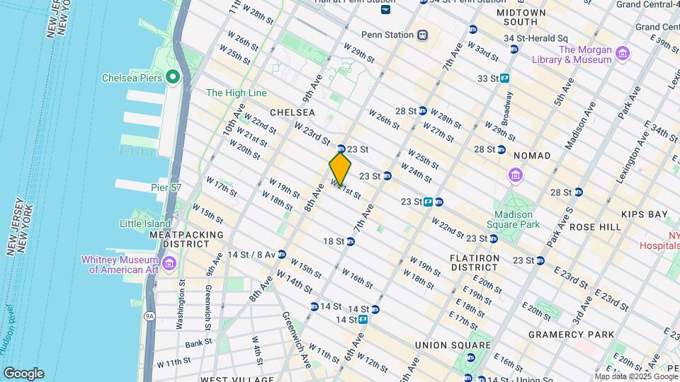 244 West 21st Street Map and Location Details