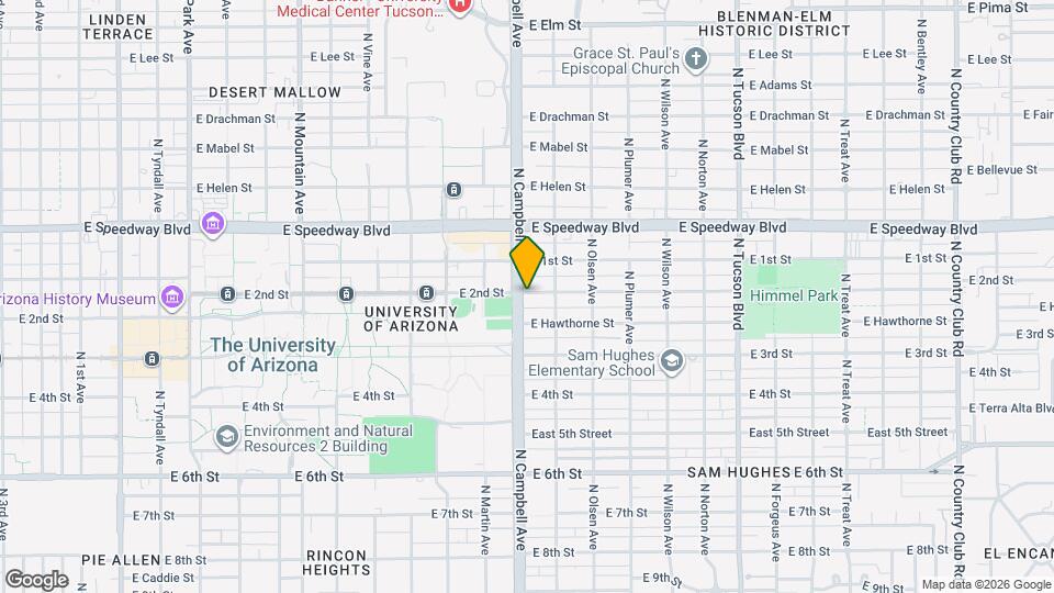 934 N Campbell Ave, Unit 3 Map and Location Details