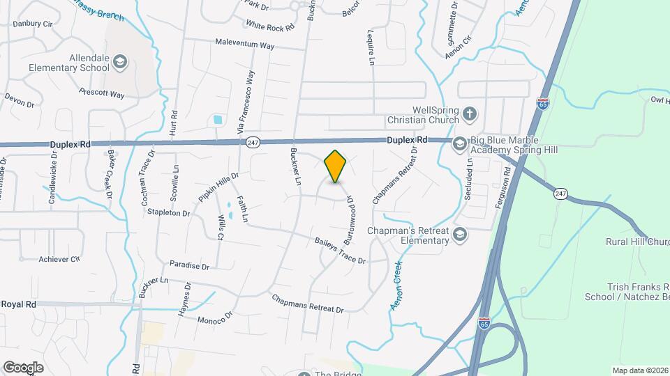 2925 Burtonwood Dr Map and Location Details