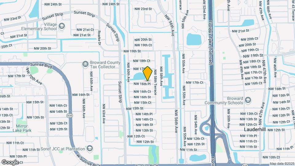 5861 NW 16th Pl Map and Location Details