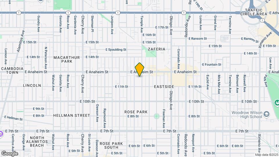 1195 Temple Ave Map and Location Details