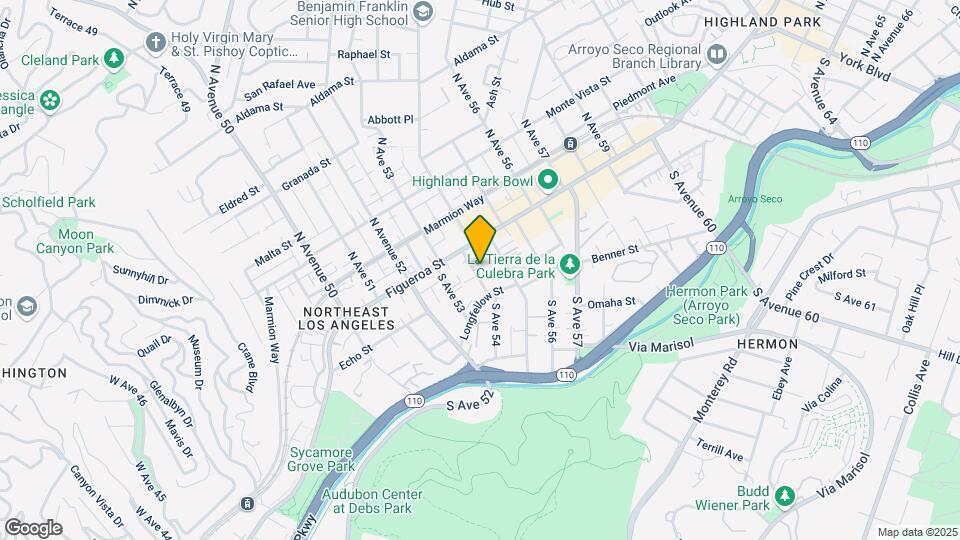 129 S Avenue 54 Mapa y Detalles de la Ubicación