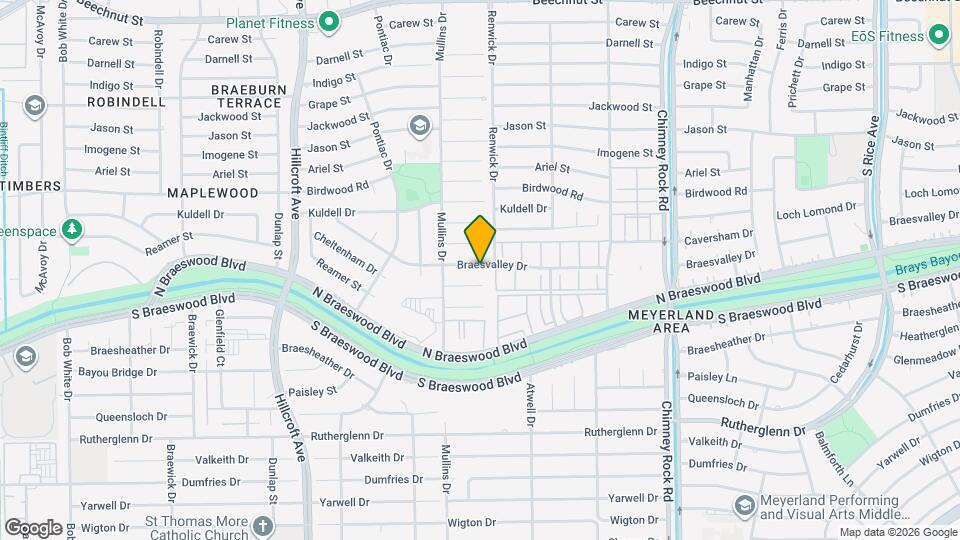 5507 Braesvalley Dr Map and Location Details