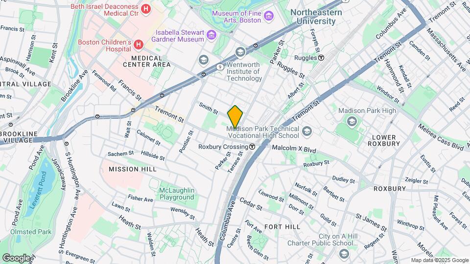 685 Parker St, Unit Mission Hill Mapa y Detalles de la Ubicación