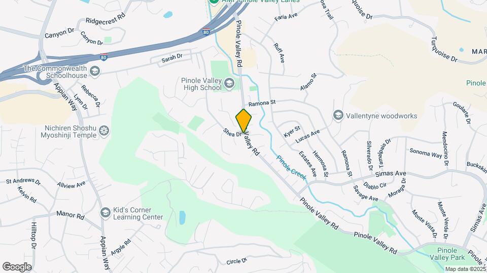 3100 Pinole Valley Rd Map and Location Details