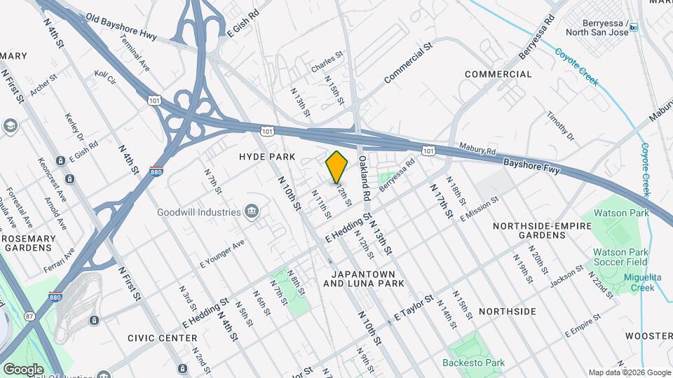 1025 N 12th St Map and Location Details