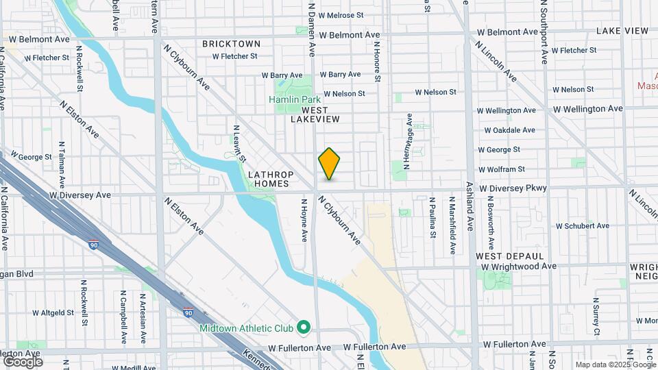 1954 W Diversey Pkwy-Unit -Unit 3W Map and Location Details