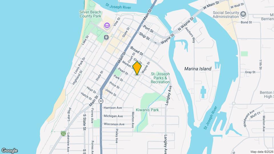 917 Pearl St Map and Location Details