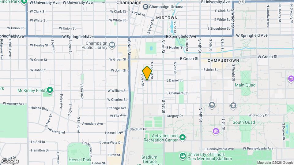 33 E Daniel St Map and Location Details