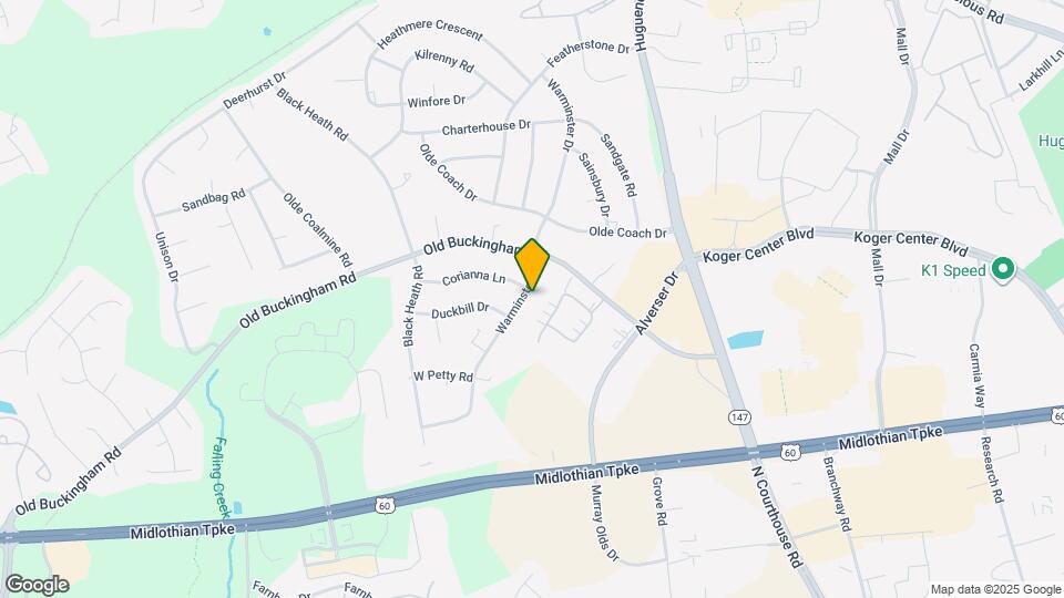 1321 Warminster Dr Map and Location Details