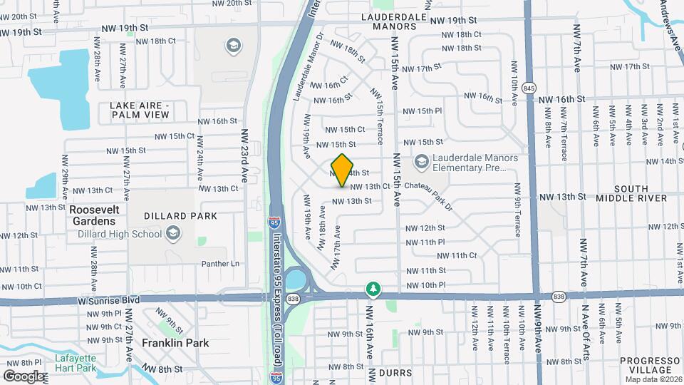 1642 NW 13th Ct Map and Location Details