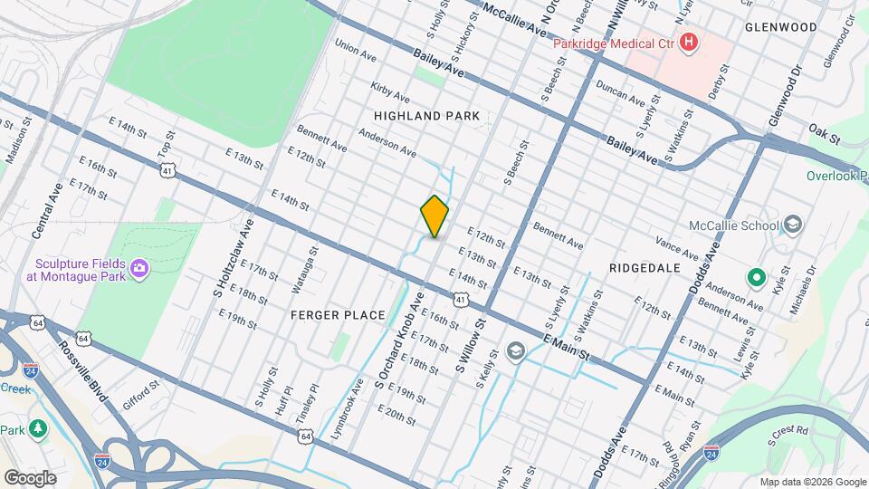 1812 E 13th St Map and Location Details