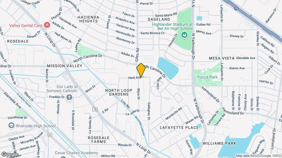 592 Myra St Mapa y Detalles de la Ubicación