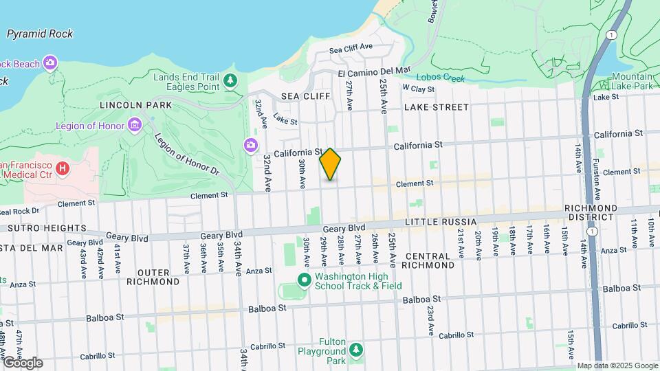 2722 Clement St Map and Location Details