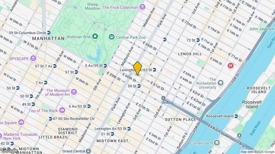 122 E 61st St Map and Location Details