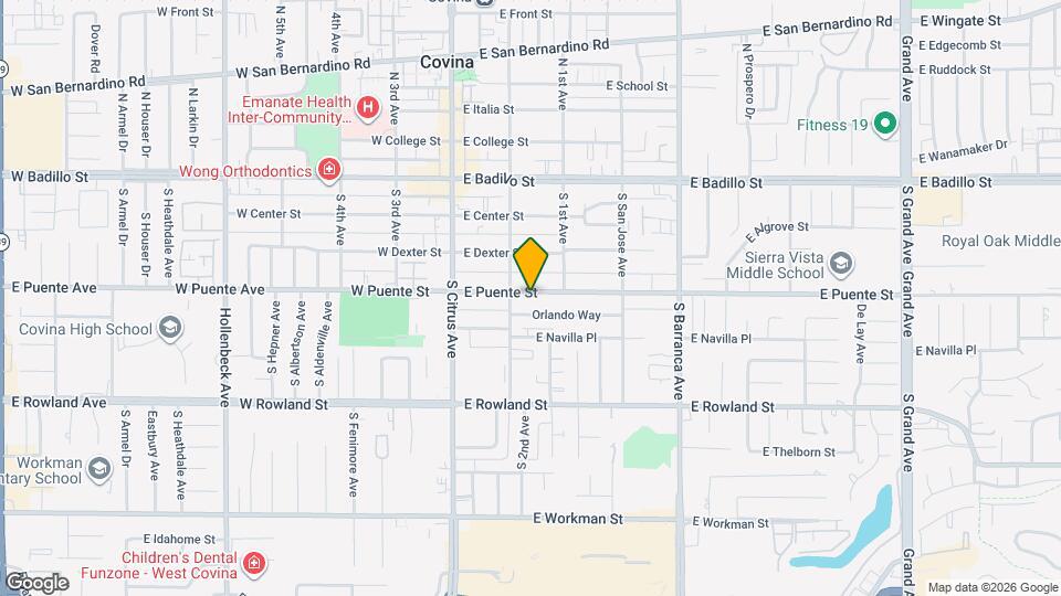 228 E Puente St Map and Location Details