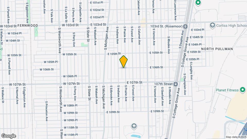 10600 S Prairie Ave Map and Location Details