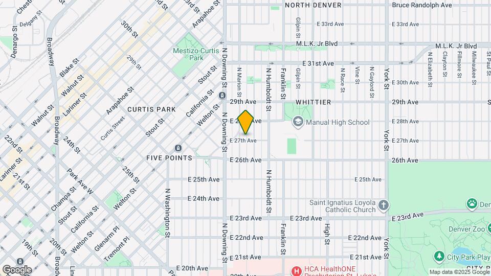 1319 E 27th Ave Map and Location Details