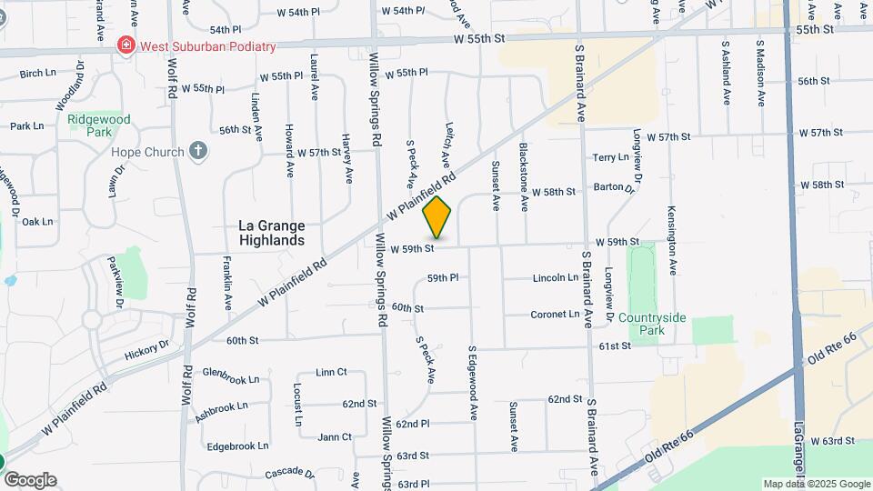1302 W 59th St Map and Location Details