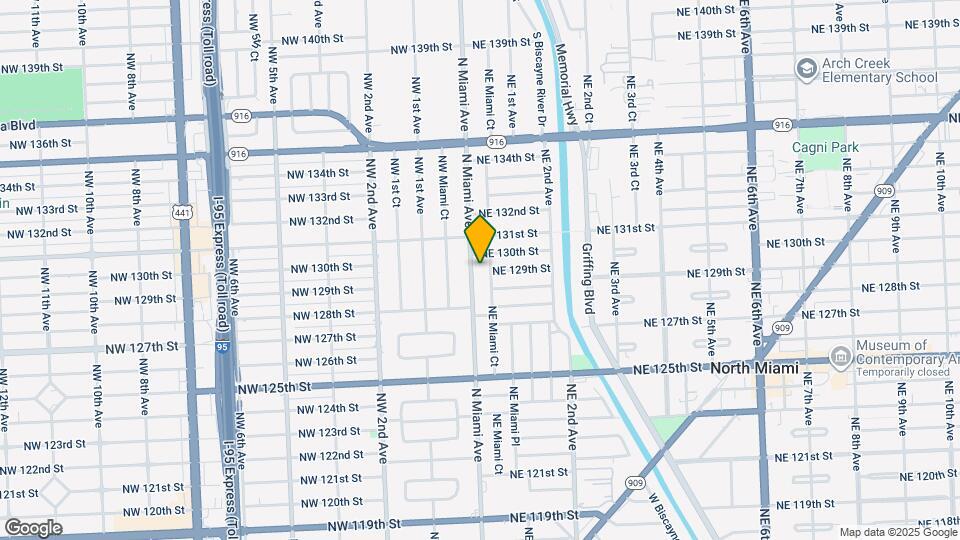 12905 N Miami Ave Map and Location Details