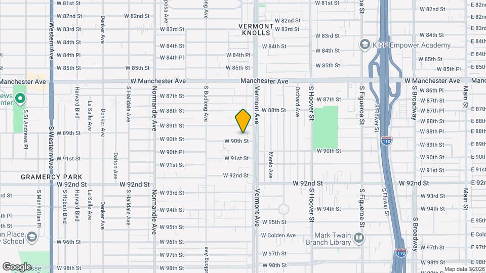 1021 W 90th St Map and Location Details