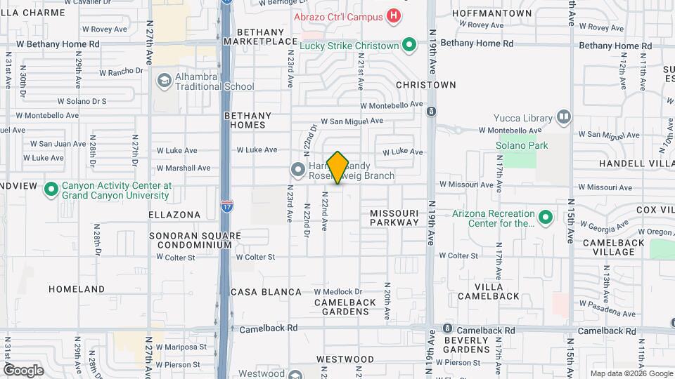 2117 W Missouri Ave Mapa y Detalles de la Ubicación
