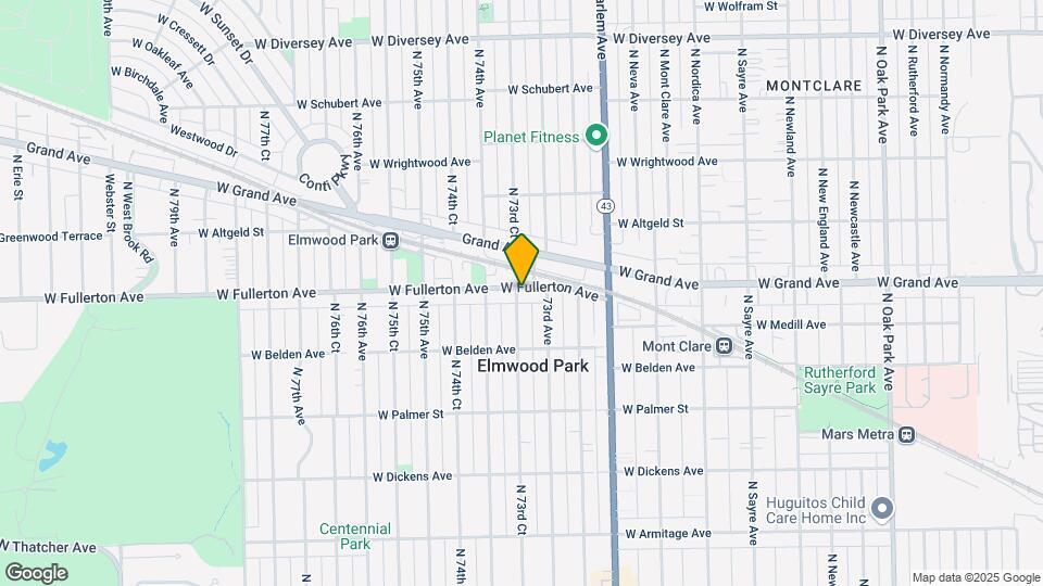 7321 W Fullerton Ave Map and Location Details