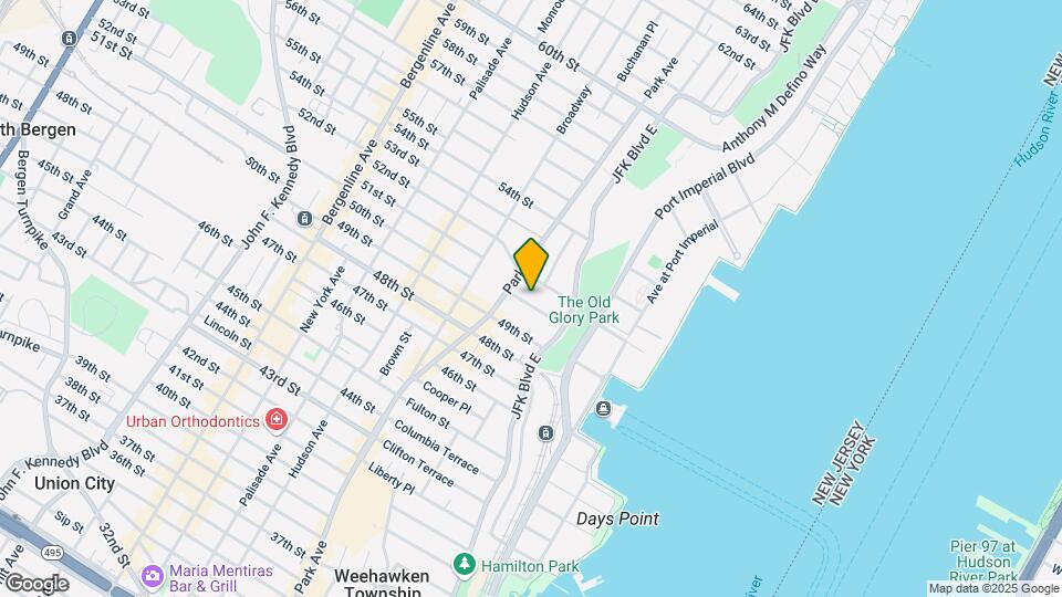 Harborview Weehawken Mapa y Detalles de la Ubicación