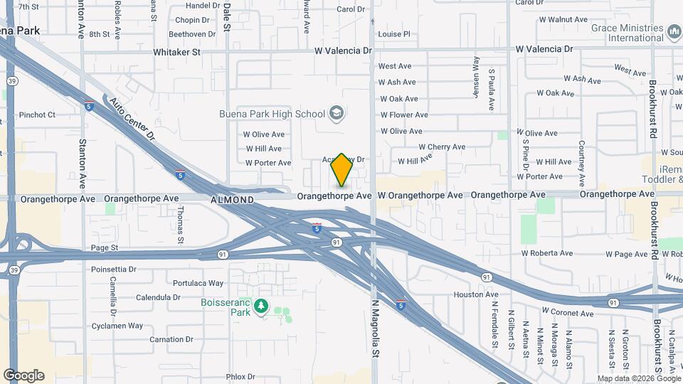 8887 Orangethorpe Ave Mapa y Detalles de la Ubicación