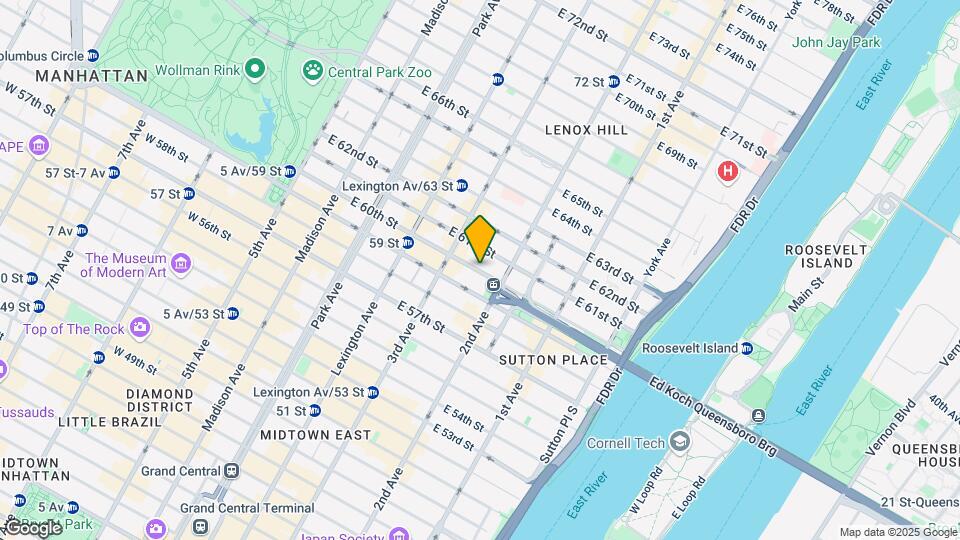 231 E 60th St Map and Location Details