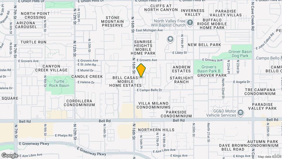 17435 N 16th Pl, Unit 891VK Map and Location Details