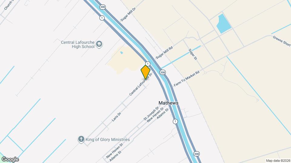 Central Lafourche Apartments Map and Location Details