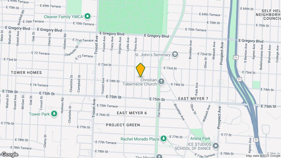 7344 Wayne Ave Map and Location Details