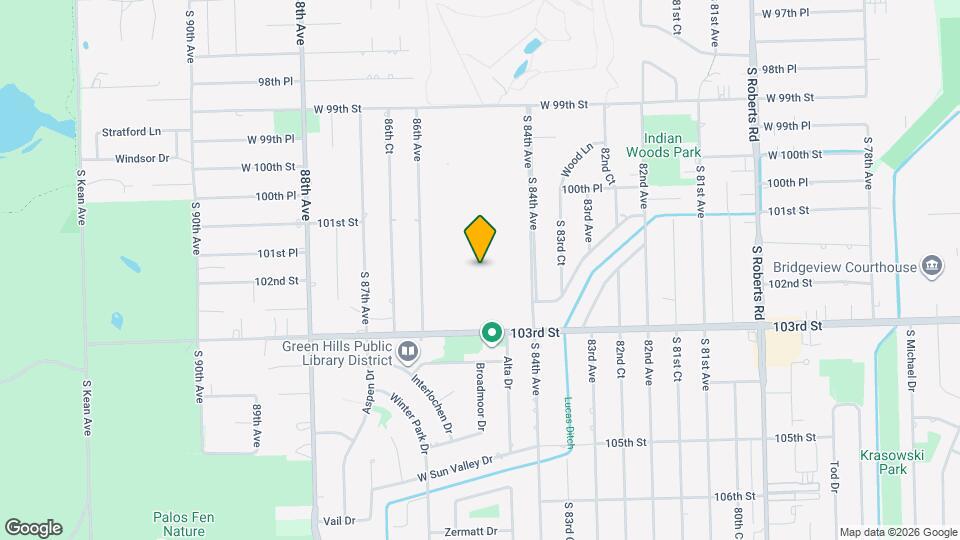 10222 S 84th Terrace Map and Location Details