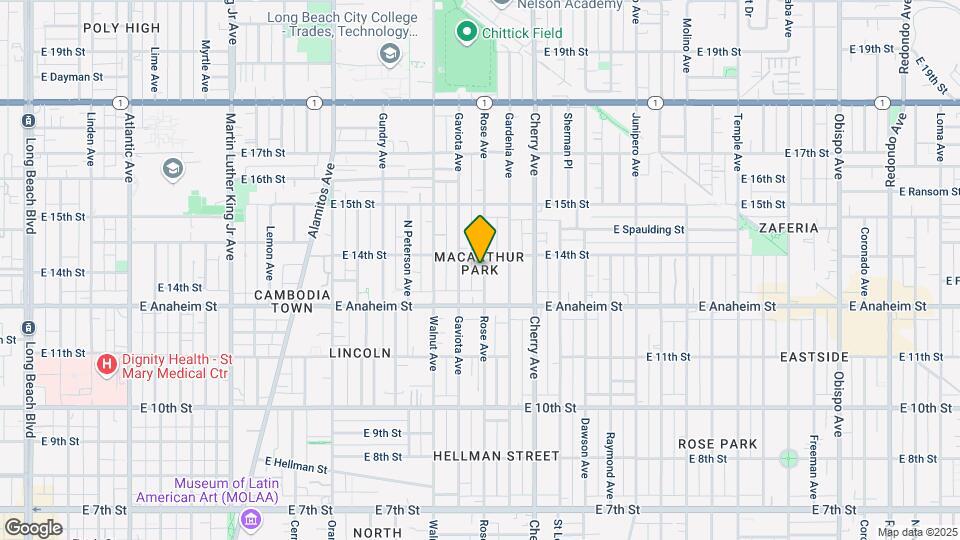 1353-1359 Rose Ave Map and Location Details