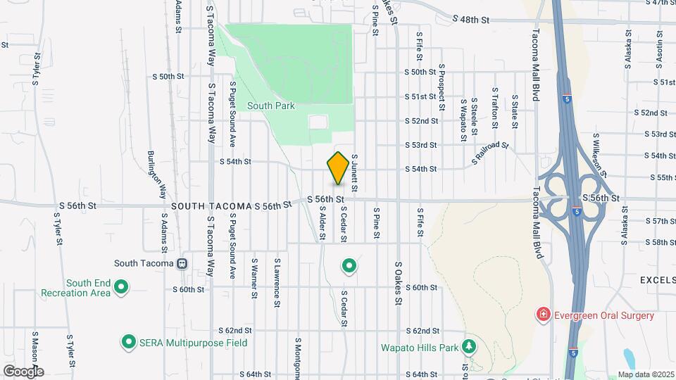 5421 S Cedar St Map and Location Details
