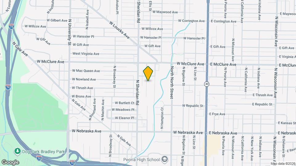 2304 N Ellis St Map and Location Details
