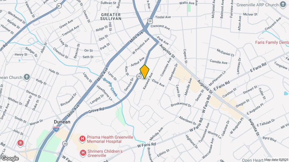 106 Keowee Ave Map and Location Details