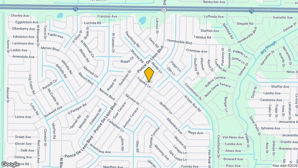 3614 Cordova Terrace Map and Location Details