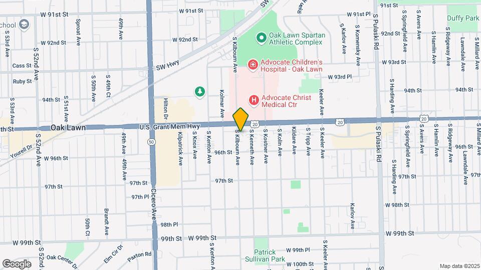 9521 S Kilbourn Ave Mapa y Detalles de la Ubicación