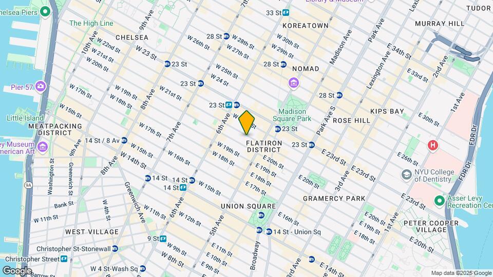 16 W 21st St Map and Location Details