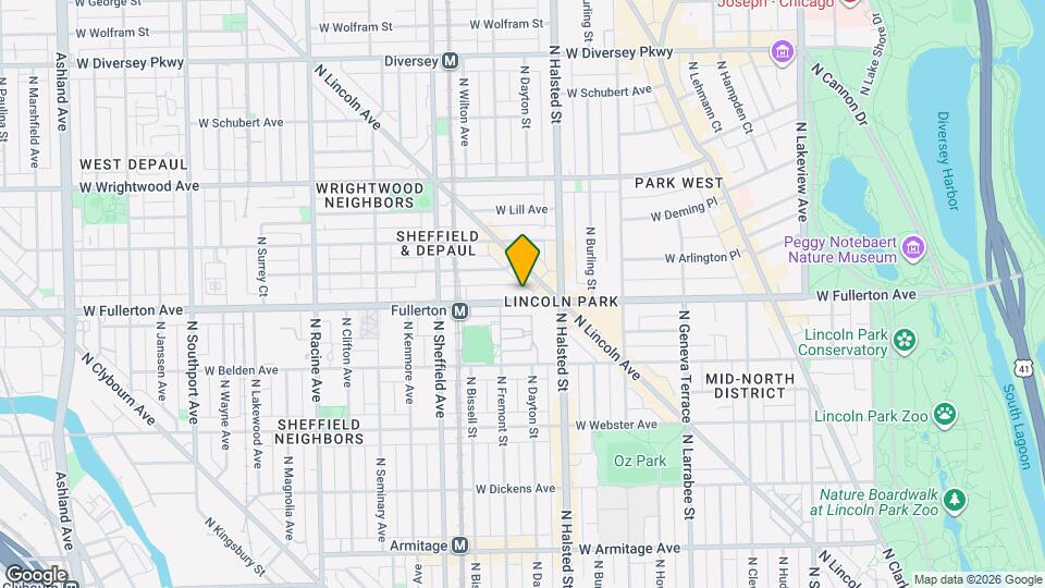 838 W Fullerton Ave Map and Location Details