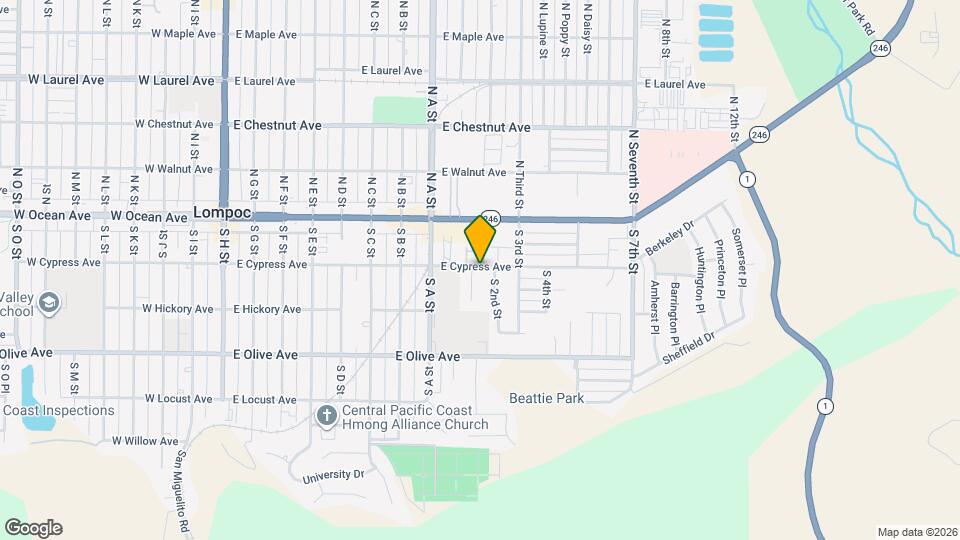 908 E Cypress Ave Map and Location Details