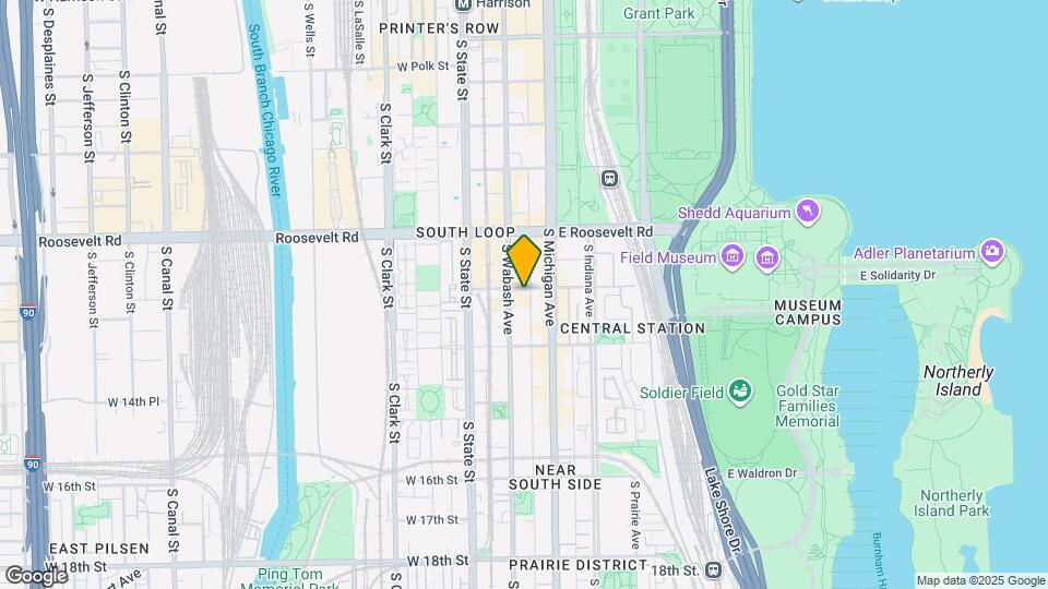 1301 S Wabash Ave Map and Location Details