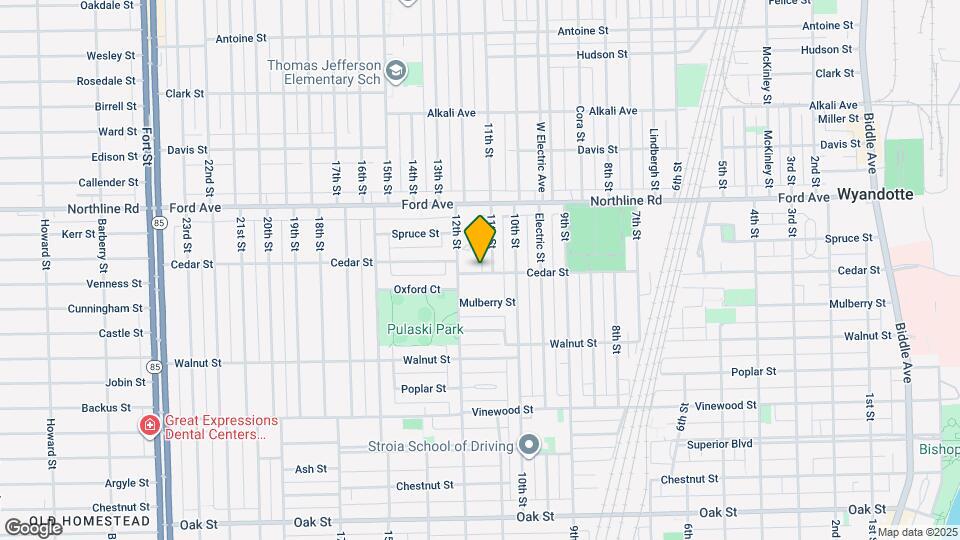 1126 Cedar St Map and Location Details