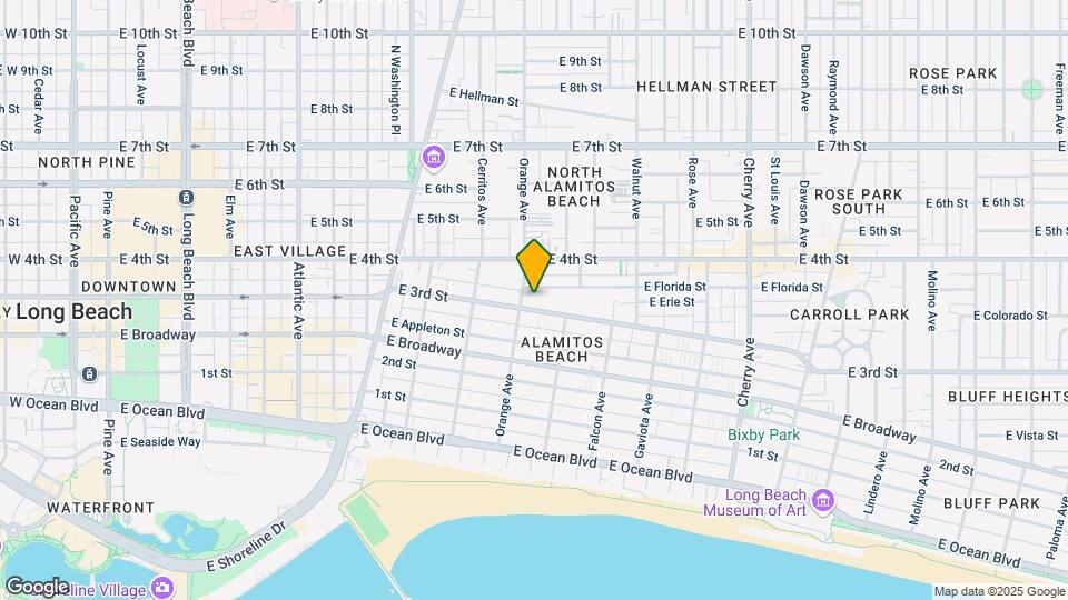 1219 E 3rd St Map and Location Details