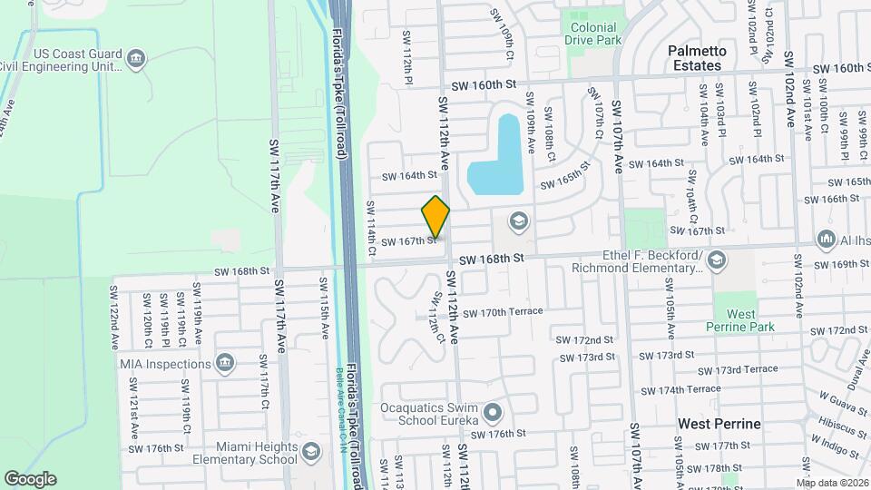 11218 SW 167th St Map and Location Details