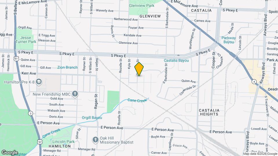 1450 Oaklawn St Map and Location Details