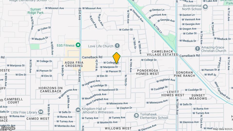 8002 W Mariposa Dr Map and Location Details