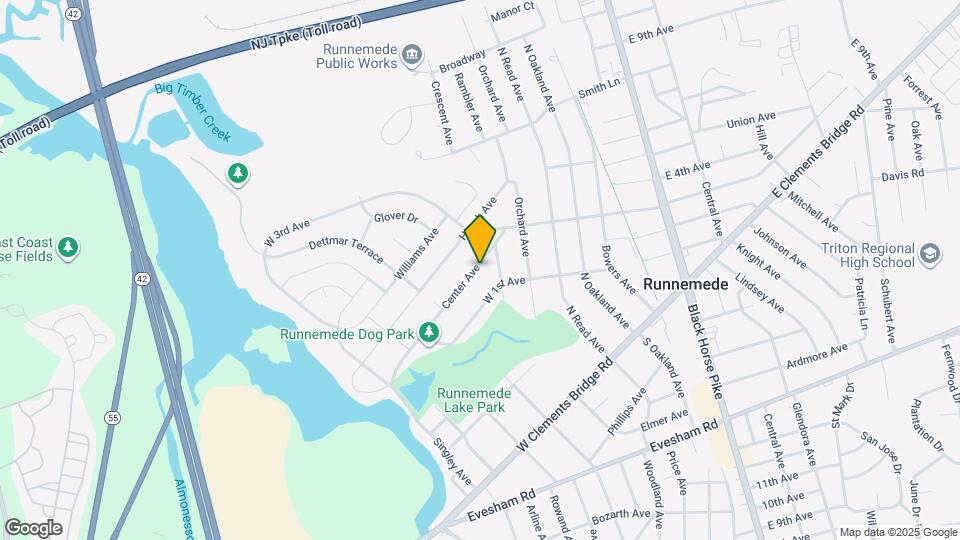 412 Center Ave Map and Location Details